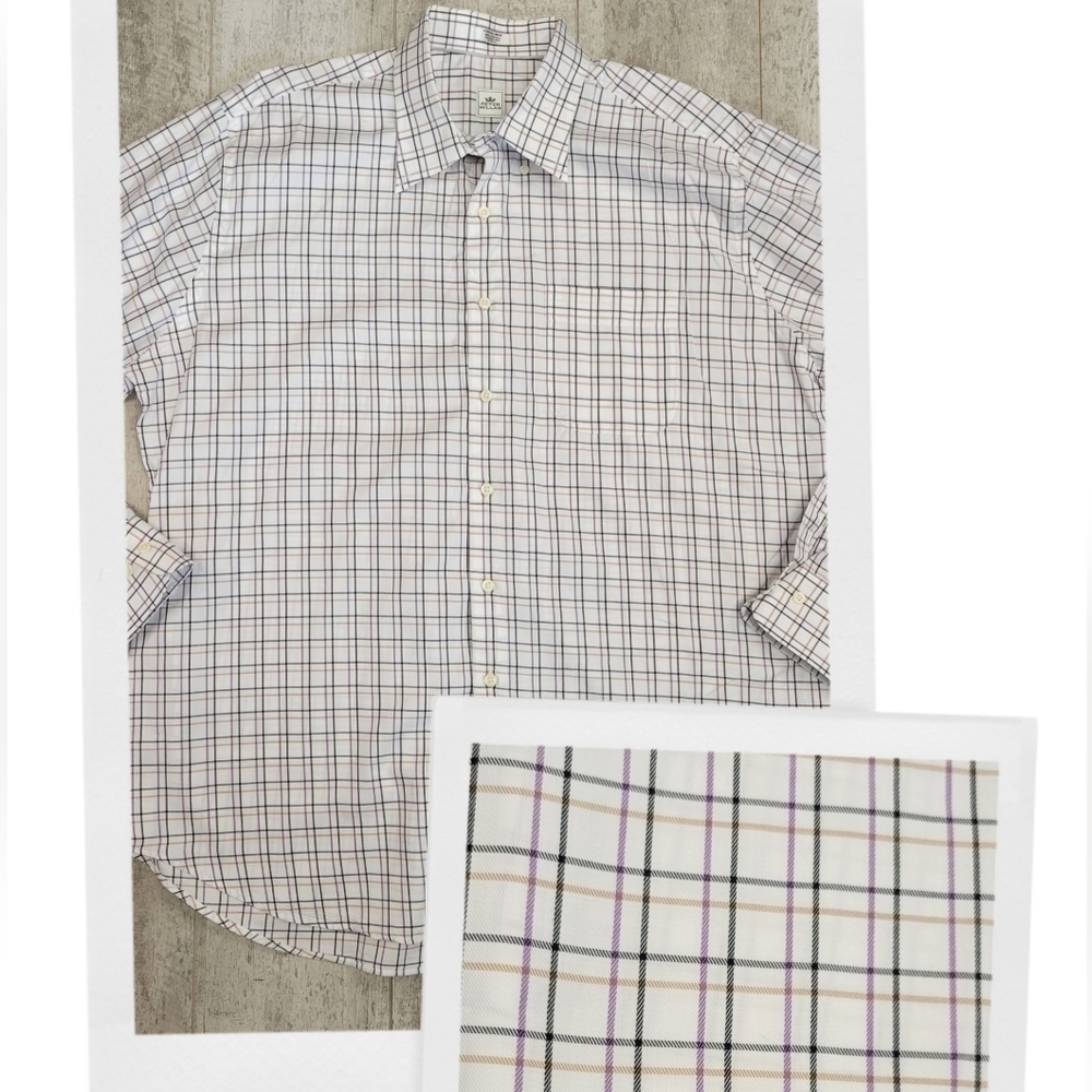 Peter Millar Muliticolor Plaid Button Down Shirt Size XL
